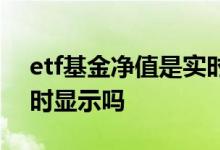 etf基金净值是实时变化吗 etf基金净值是实时显示吗