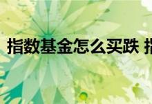 指数基金怎么买跌 指数基金可以买涨卖跌嘛