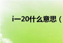 i一20什么意思（i20指的是什么意思）