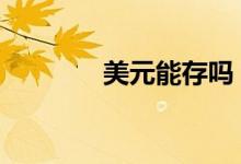 美元能存吗 美元能存定期吗