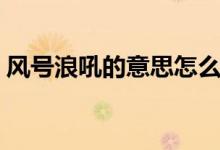 风号浪吼的意思怎么解释（风号浪吼的意思）