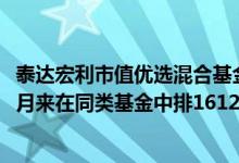 泰达宏利市值优选混合基金2021年第三季度表现如何（近三月来在同类基金中排1612名（3月22日））