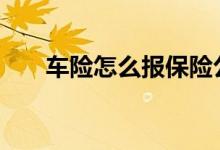 车险怎么报保险公司 车险怎么报保险
