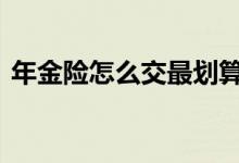 年金险怎么交最划算新华保险 年金险怎么交