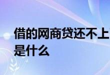 借的网商贷还不上了 网商贷借款不还的后果是什么