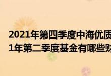 2021年第四季度中海优质成长混合基金资产怎么配置（2021年第二季度基金有哪些财务收入）