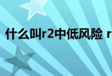 什么叫r2中低风险 r2中低风险是货币基金吗