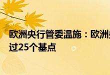 欧洲央行管委温施：欧洲央行的渐进式加息并不排除加息超过25个基点