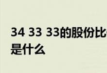 34 33 33的股份比例 股份33%和34%的区别是什么 