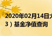 2020年02月14日大成蓝筹稳健混合（090003）基金净值查询