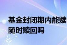 基金封闭期内能赎回吗 基金封闭期过后可以随时赎回吗