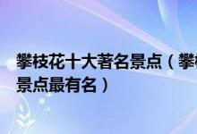 攀枝花十大著名景点（攀枝花著名旅游景点排名攀枝花哪些景点最有名）