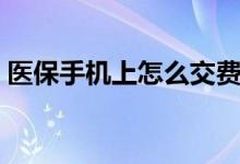 医保手机上怎么交费用 医保报销怎么多报点 