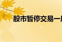 股市暂停交易一周 股市暂停交易规则