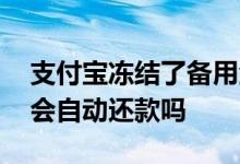 支付宝冻结了备用金怎么还款 支付宝备用金会自动还款吗