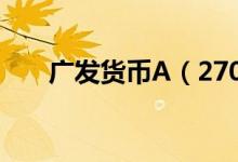 广发货币A（270004）基金投资分析