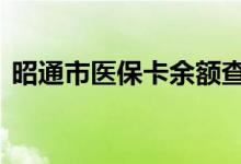 昭通市医保卡余额查询 昭通市医疗保险查询