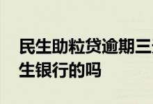 民生助粒贷逾期三天怎么样 民生助粒贷是民生银行的吗