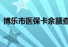 博乐市医保卡余额查询 博乐市医疗保险查询