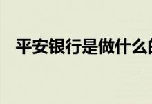 平安银行是做什么的 平安银行是做什么的
