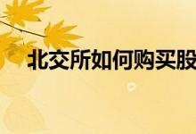 北交所如何购买股票 北交所从哪里购买 