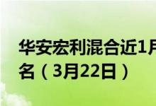华安宏利混合近1月来在同类基金中上升206名（3月22日）