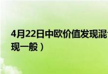 4月22日中欧价值发现混合C最新净值是多少（近一周来表现一般）