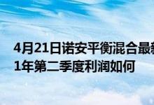 4月21日诺安平衡混合最新单位净值为1.1068元该基金2021年第二季度利润如何