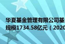 华夏基金管理有限公司基金总规模7562.78亿元混合型基金规模1734.58亿元（2020年）