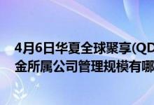 4月6日华夏全球聚享(QDII-FOF)C基金赚钱吗（2020年基金所属公司管理规模有哪些）