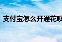 支付宝怎么开通花呗借呗 花呗借呗怎么开通