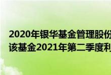 2020年银华基金管理股份有限公司的有哪些类型基金规模（该基金2021年第二季度利润如何）