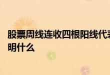 股票周线连收四根阳线代表什么 股票四连阳后收一个阴线说明什么