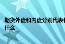 期货外盘和内盘分别代表什么意思 期货外盘和内盘分别代表什么