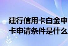 建行信用卡白金申请条件 建行标准白金信用卡申请条件是什么