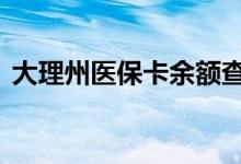 大理州医保卡余额查询 大理州医疗保险查询