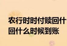 农行时时付赎回什么时间到账 农行时时付赎回什么时候到账