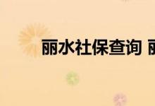 丽水社保查询 丽水个人社保卡查询