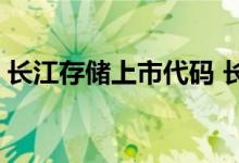 长江存储上市代码 长江存储股票代码是什么 