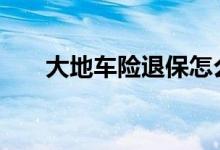 大地车险退保怎么退 车险退保怎么退