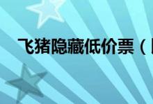 飞猪隐藏低价票（比正常购票贵6500元）
