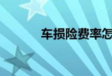 车损险费率怎么算&#63;