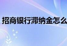 招商银行滞纳金怎么计算（招商银行滞纳金）