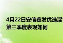 4月22日安信鑫发优选混合A近1月来表现良好基金2021年第三季度表现如何