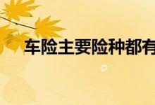 车险主要险种都有哪些 车险险种有哪些