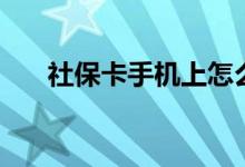 社保卡手机上怎么查余额 入口有哪些 