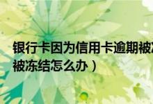 银行卡因为信用卡逾期被冻结怎么办（江苏银行信用卡逾期被冻结怎么办）