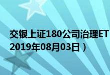 交银上证180公司治理ETF联接（519686）基金净值查询（2019年08月03日）