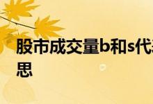 股市成交量b和s代表什么 成交量b和s什么意思