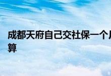 成都天府自己交社保一个月得交多少钱 成都社保费用如何计算 
